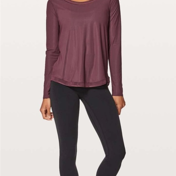 Lululemon Long Sleeve Open V Back Mesh Trim 4 - Picture 1 of 4